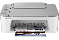 Impresora multifunción - Canon TS3451, Blanco/Negro y Color, 4800 x 1200 DPI, 7 ppm, Con escáner, Blanco