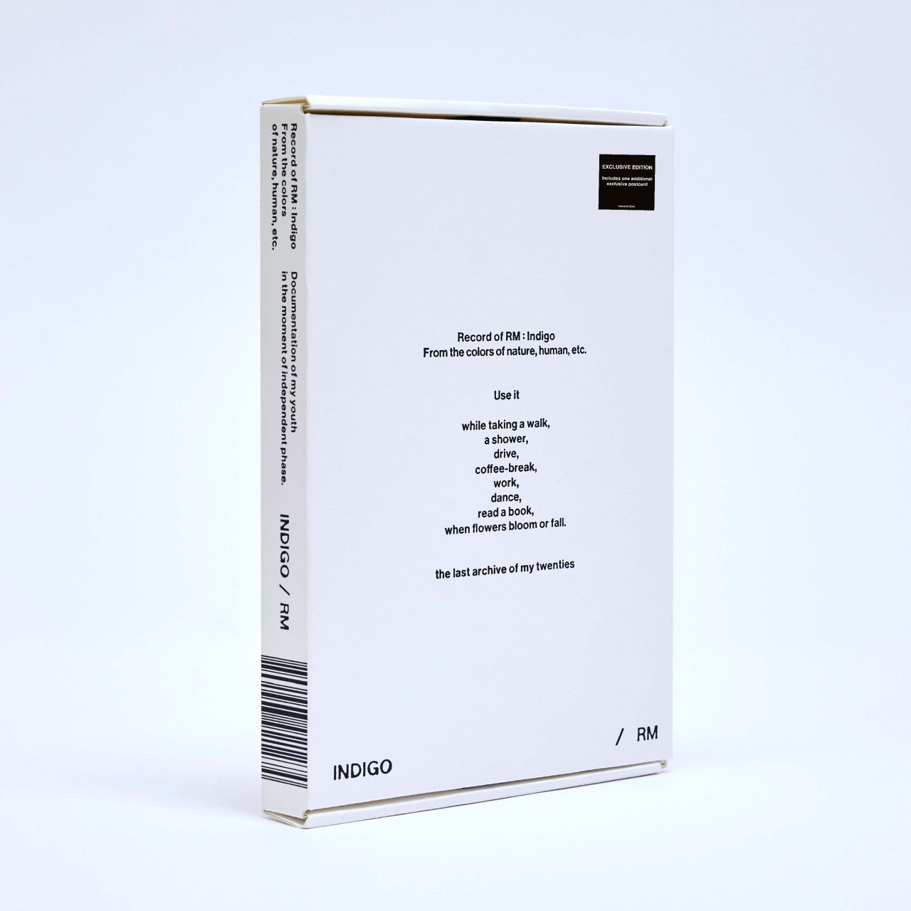 Weiße Box mit Text. Es ist eine exklusive Edition.
