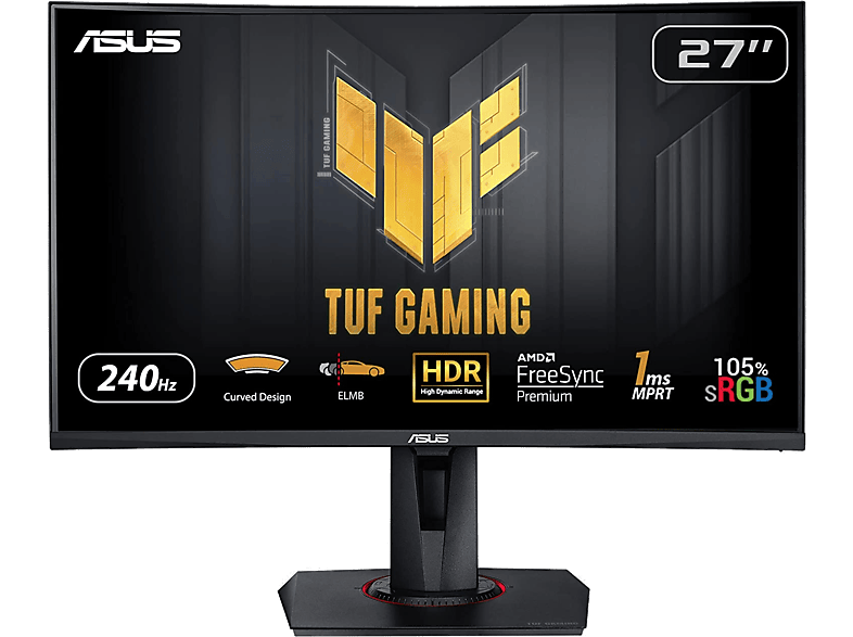ASUS Monitor gaming VG27AQ TUF Gaming de 27 pulgadas 2K HDR QHD