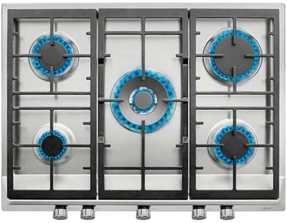 Encimera gas - Teka EX 70.1 5G AI AL DR CI, Integrable, 5 Quemadores, Gas butano, Acero inoxidable