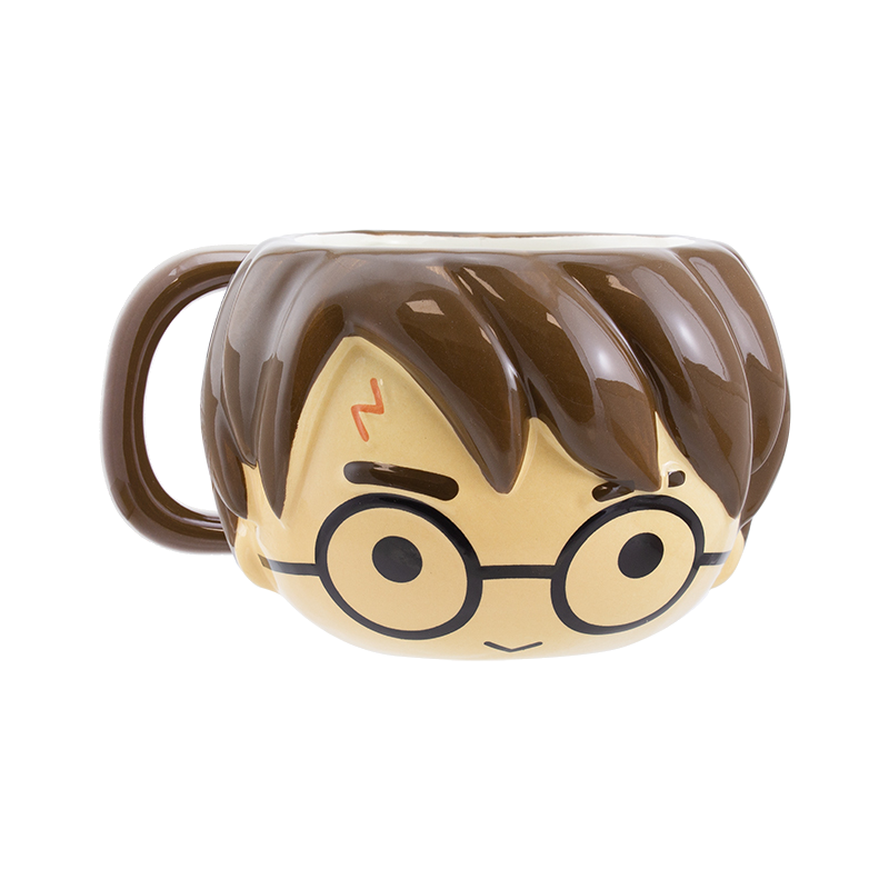 Taza - Paladone Harry Potter Chibi 3D, 230 ml, Marrón