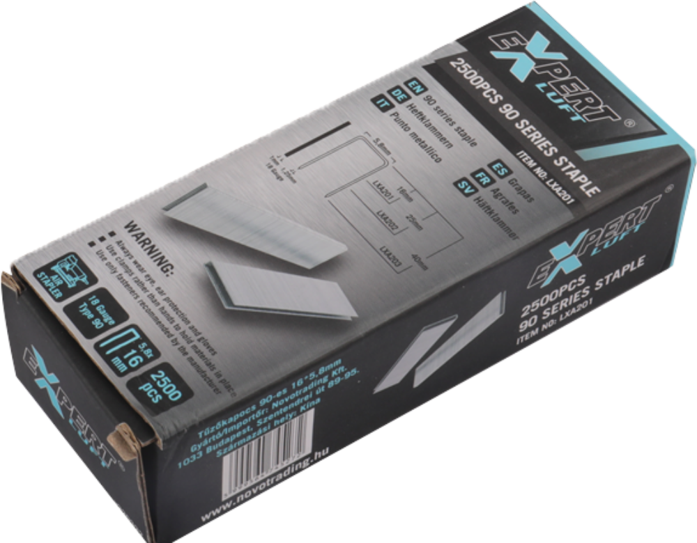 EXPERT LUFT LXA201 Tűzőkapocs 90-es 16x5,8mm, 2500db/doboz