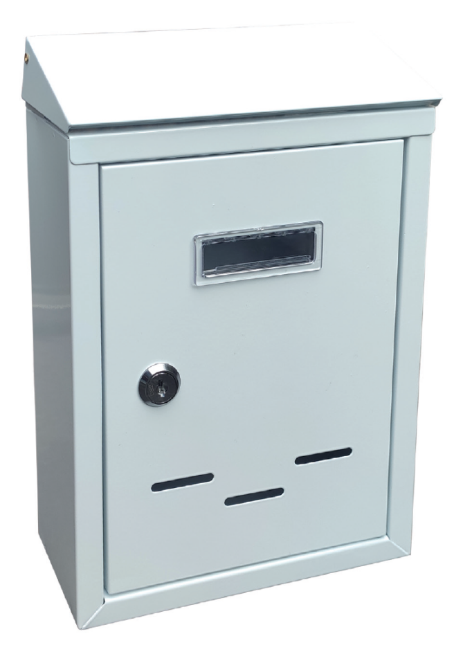 HOME WORK HMB2131 Postaláda, acél porszórt, 305x215x70mm, fehér