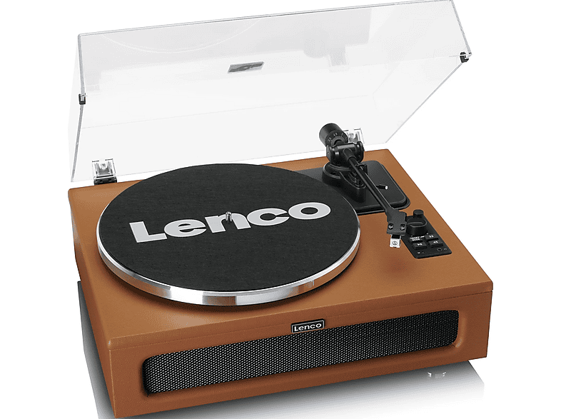 Lenco LS-430BN Plattenspieler mit 4 eingebauten Lautsprechern, Braun — Foto 3 von 5