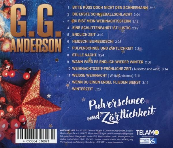 CD-Cover mit Weihnachtsmotto, Stern, festlicher Schrift und blauem Hintergrund.