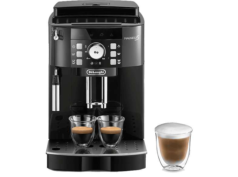 De'Longhi ECAM 21.117 B Magnifica S Kaffeevollautomat (Schwarz, Extra leises Kegelmahlwerk, 15 bar, Dampfdüse)