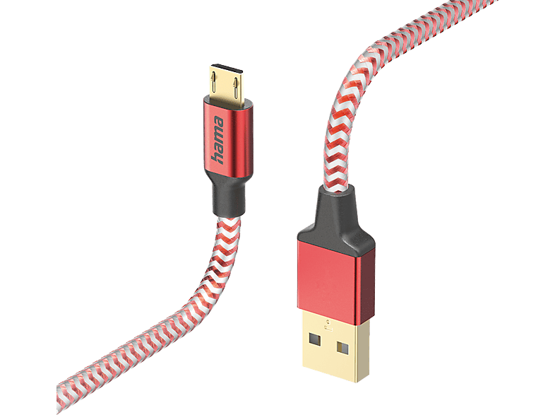 Hama 201556 Usb-kabel Usb-a Naar Micro-usb 1.5m Rood