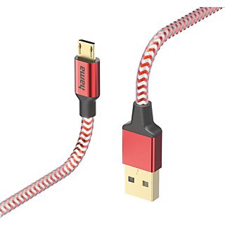 HAMA 201556 USB-kabel  USB-A naar micro-USB 1.5m Rood