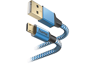 HAMA 201555 USB-kabel USB-A naar micro-USB 1.5m Blauw