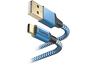 HAMA 201558 USB-kabel USB-A naar USB-C 1.5m Blauw
