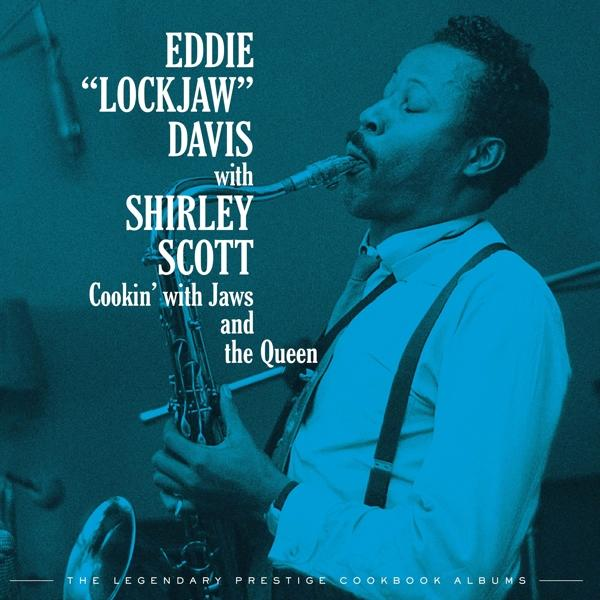 Albumhoes van Eddie Lockjaw Davis met Shirley Scott. Zwart-wit foto.