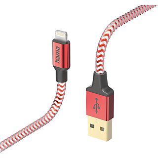 HAMA 201554 USB-kabel  USB-A naar Lightning 1.5m Rood