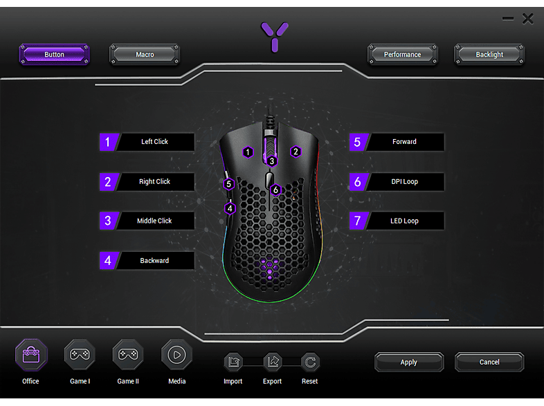 Thumbnail - ISY IGM-4500-WT Honeycomb RGB Gaming Maus, Weiß