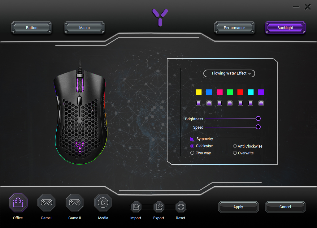 ISY IGM-4500-WT RGB Weiß Gaming Maus, Honeycomb