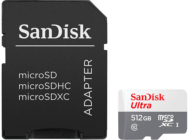 Thumbnail - SANDISK Ultra UHS-I mit Adapter für Tablets, Micro-SDXC Speicherkarte, 512 GB, 120 MB/s