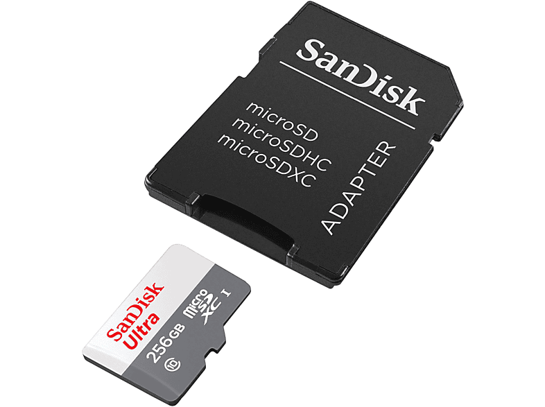 Thumbnail - SANDISK Ultra UHS-I mit Adapter für Tablets, Micro-SDXC Speicherkarte, 256 GB, 120 MB/s