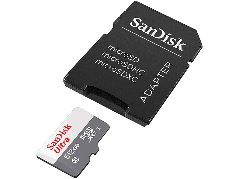 Thumbnail - SANDISK Ultra UHS-I mit Adapter für Tablets, Micro-SDXC Speicherkarte, 512 GB, 120 MB/s