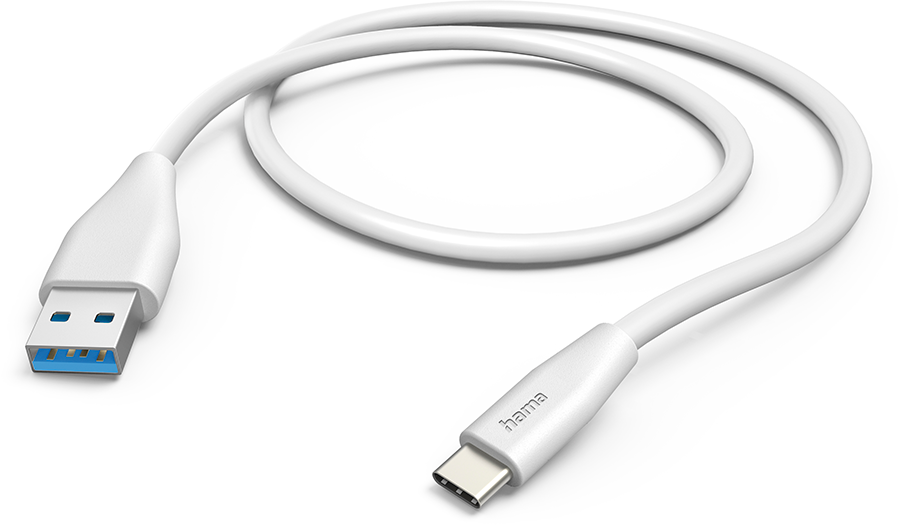 HAMA 201596 USB-kabel USB-A naar USB-C 1.5m Wit afbeelding