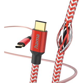 HAMA 201560 USB-kabel USB-C naar USB-C 1.5m Rood