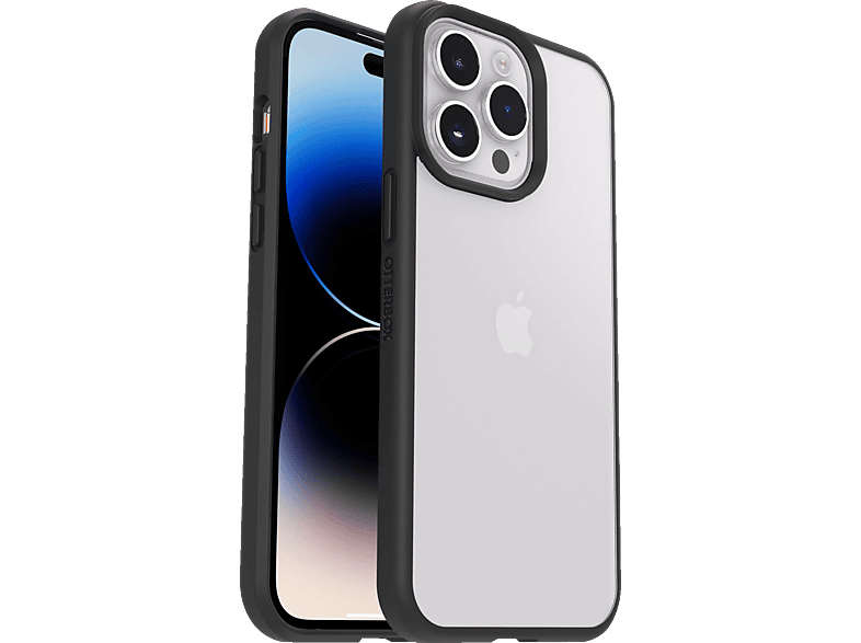 OTTERBOX React, Backcover, Apple, iPhone Pro Max, 14 Transparent/Schwarz