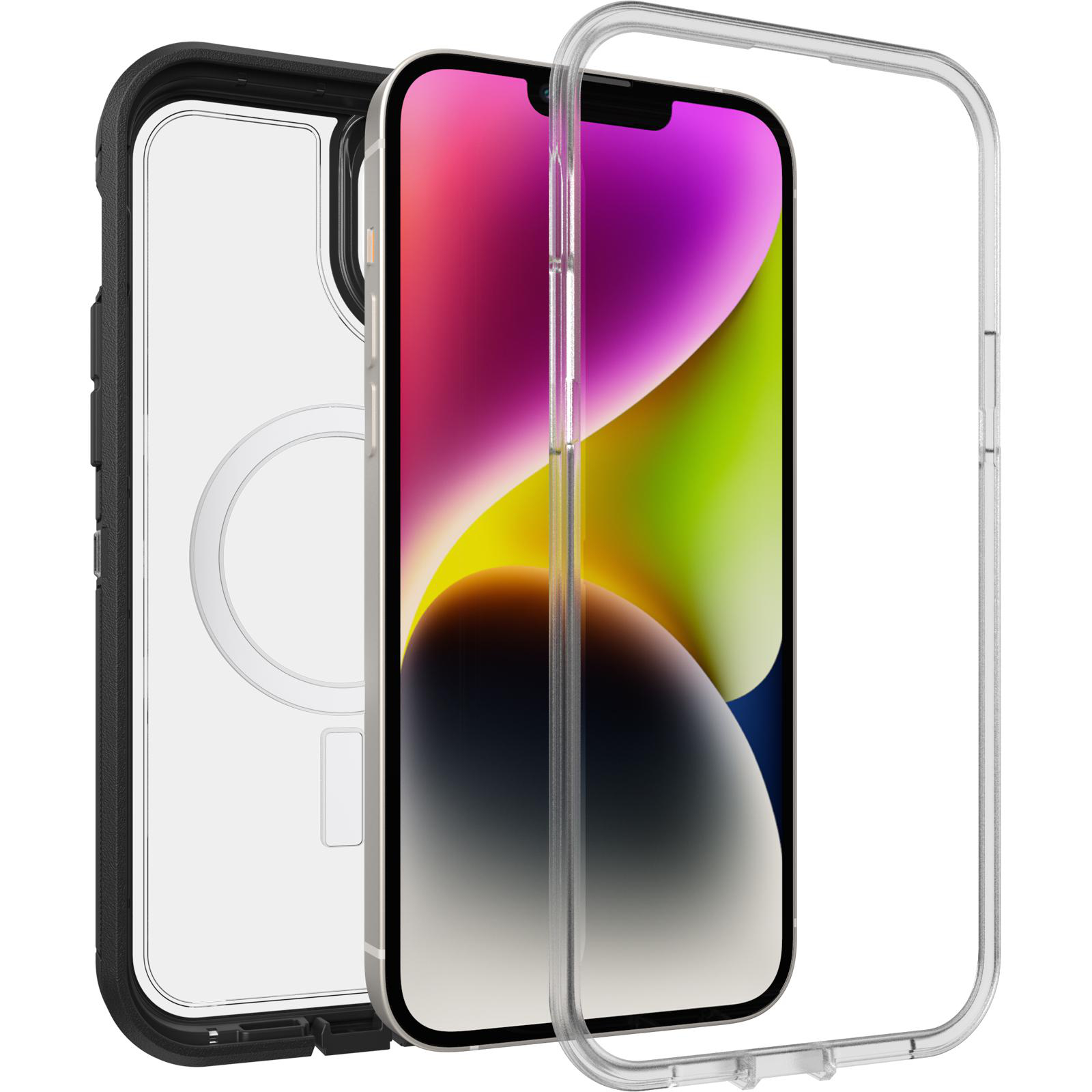 OTTERBOX Defender XT, Backcover, Apple, iPhone 14 Plus, Transparent/Schwarz