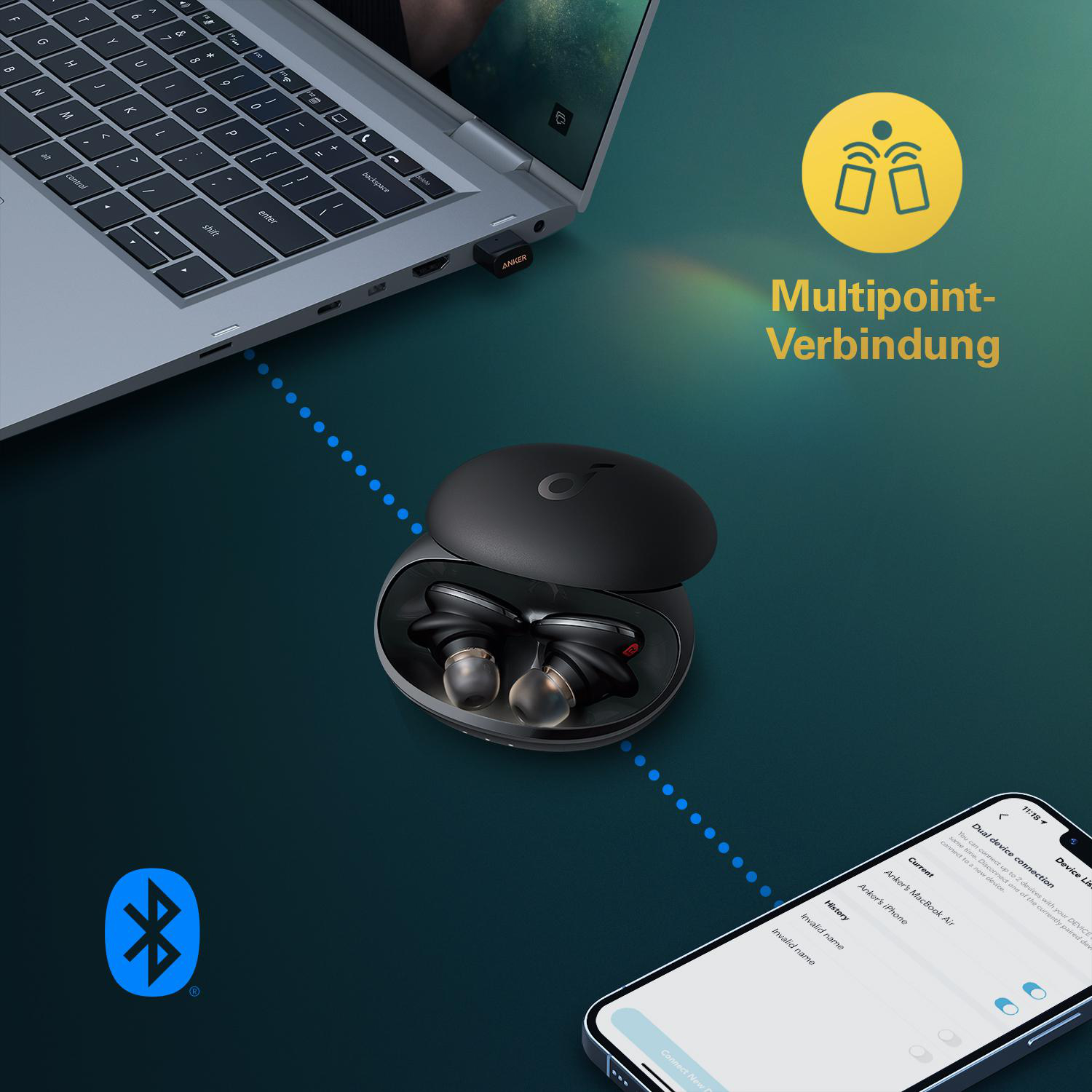 SOUNDCORE BY ANKER Soundcore Liberty 3 Pro, In-ear Kopfhörer Bluetooth Schwarz