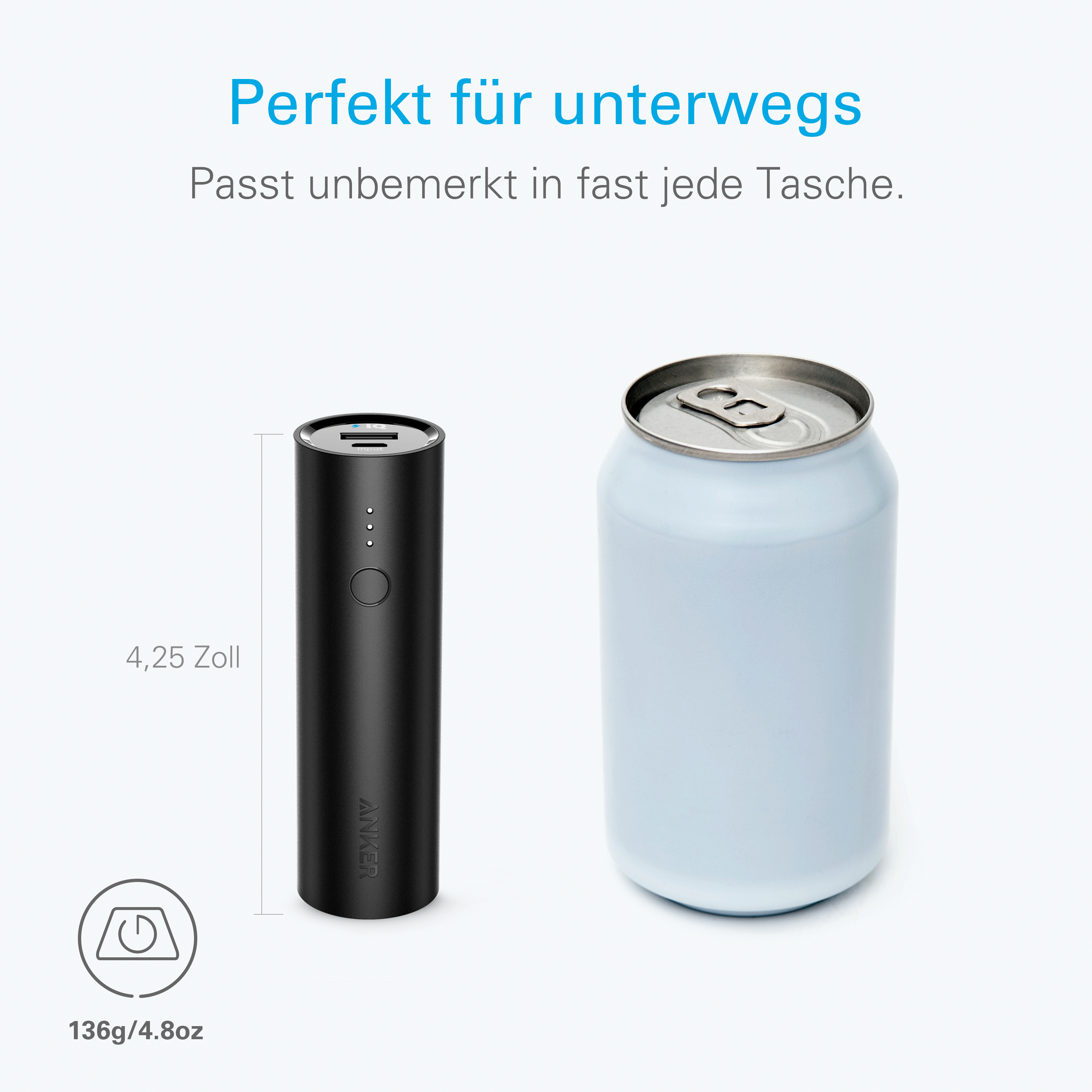 ANKER PowerCore 5000 Powerbank 5000 mAh Schwarz