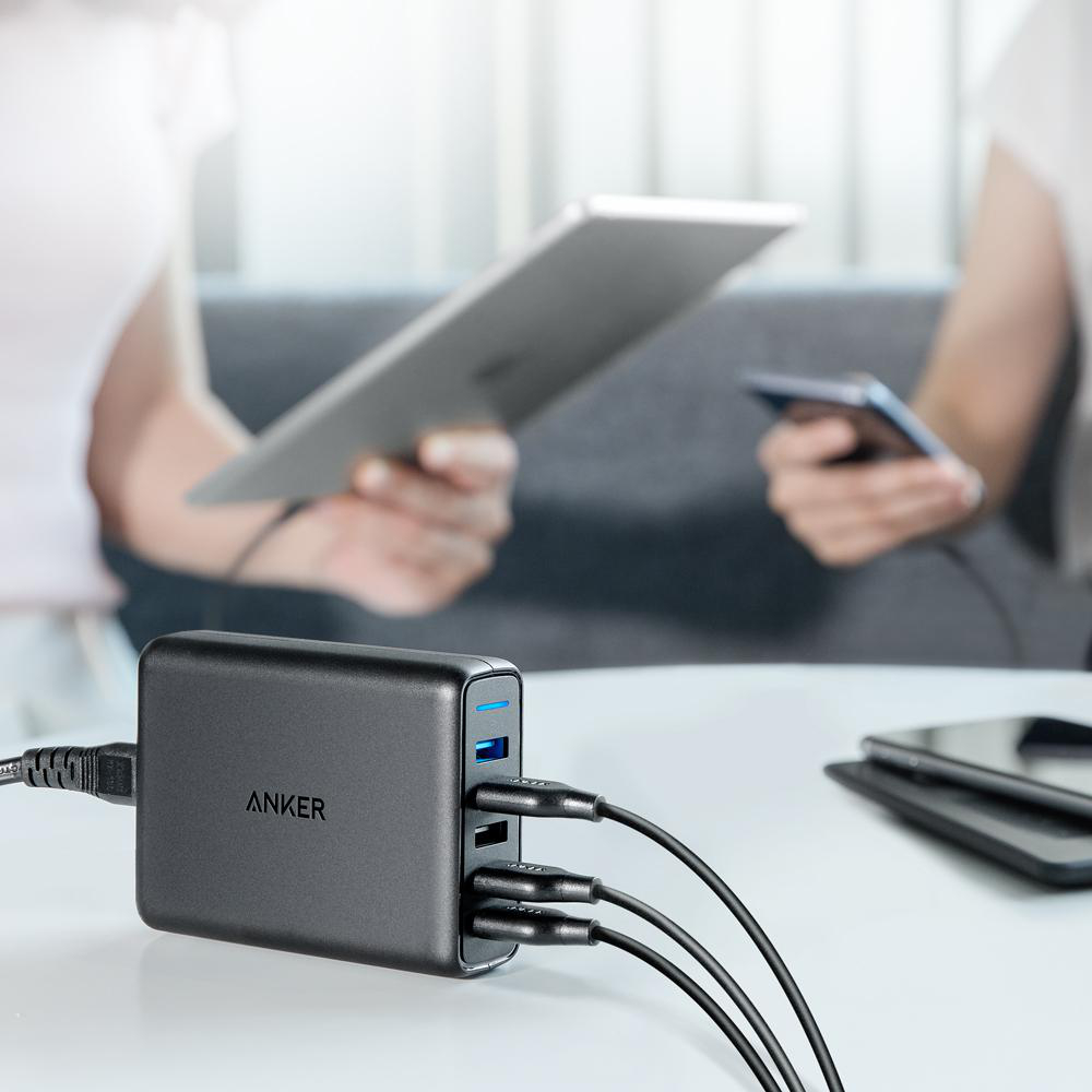 ANKER PowerPort Speed 5 Ladegerät Universal, 3.6 - 12 Volt 63 Watt, Schwarz