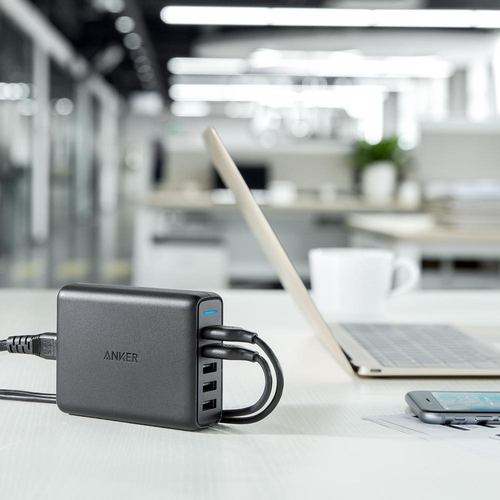 ANKER PowerPort Speed 5 Ladegerät Universal, 3.6 - 12 Volt 63 Watt, Schwarz