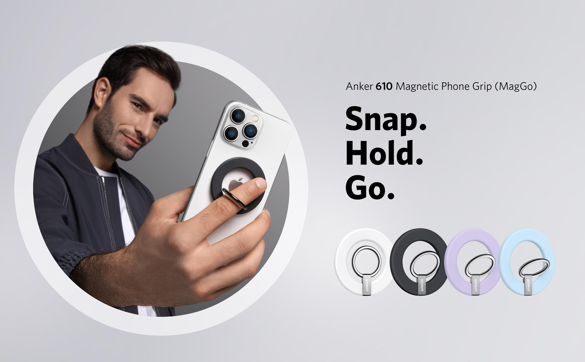 ANKER 610 MagGo Haltering/Ständer, Interstellar Gray