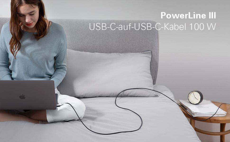 ANKER PowerLine III - USB Typ-C, Ladekabel, 1,83 m, Schwarz