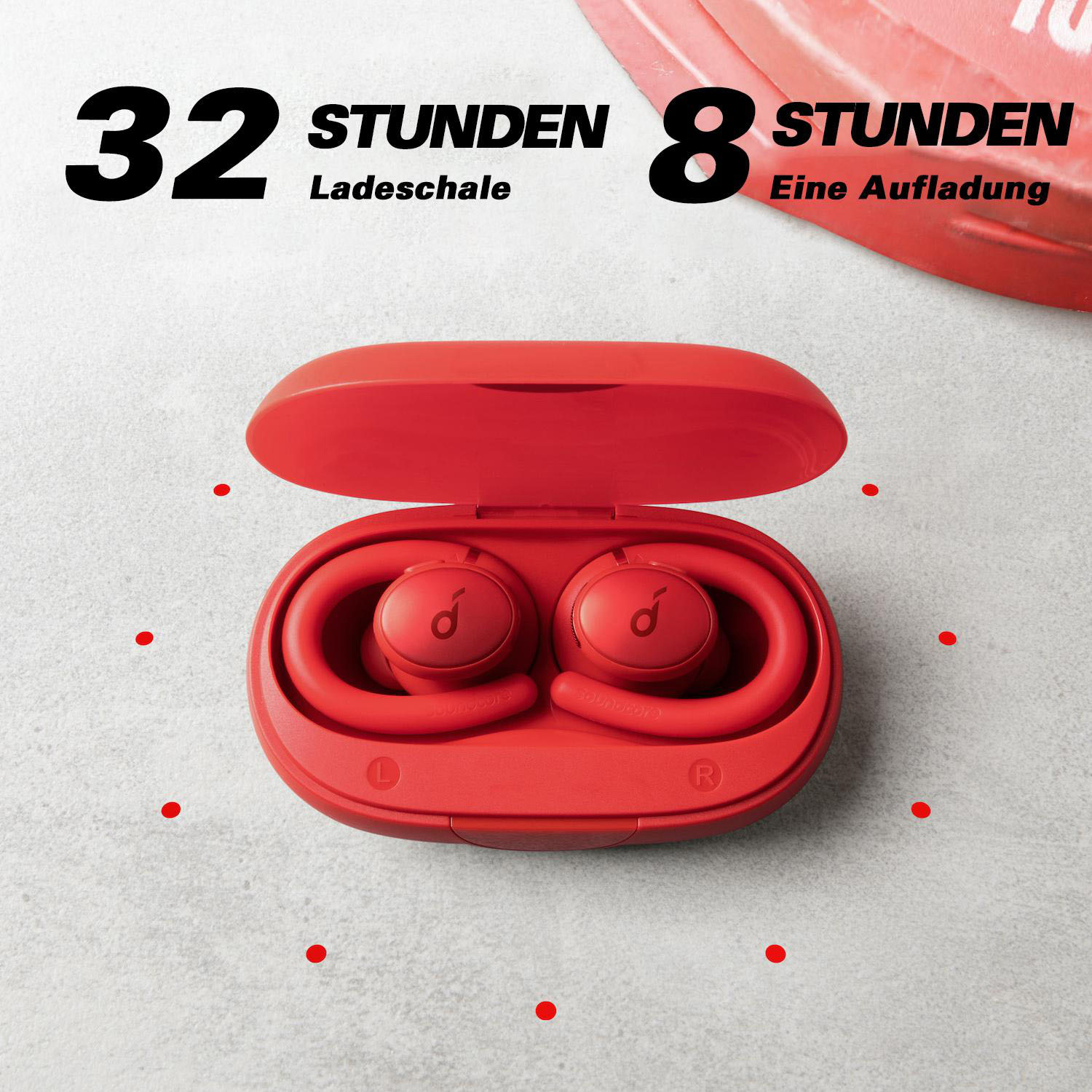 SOUNDCORE BY ANKER Soundcore Sport X10, In-ear Kopfhörer Bluetooth Rot
