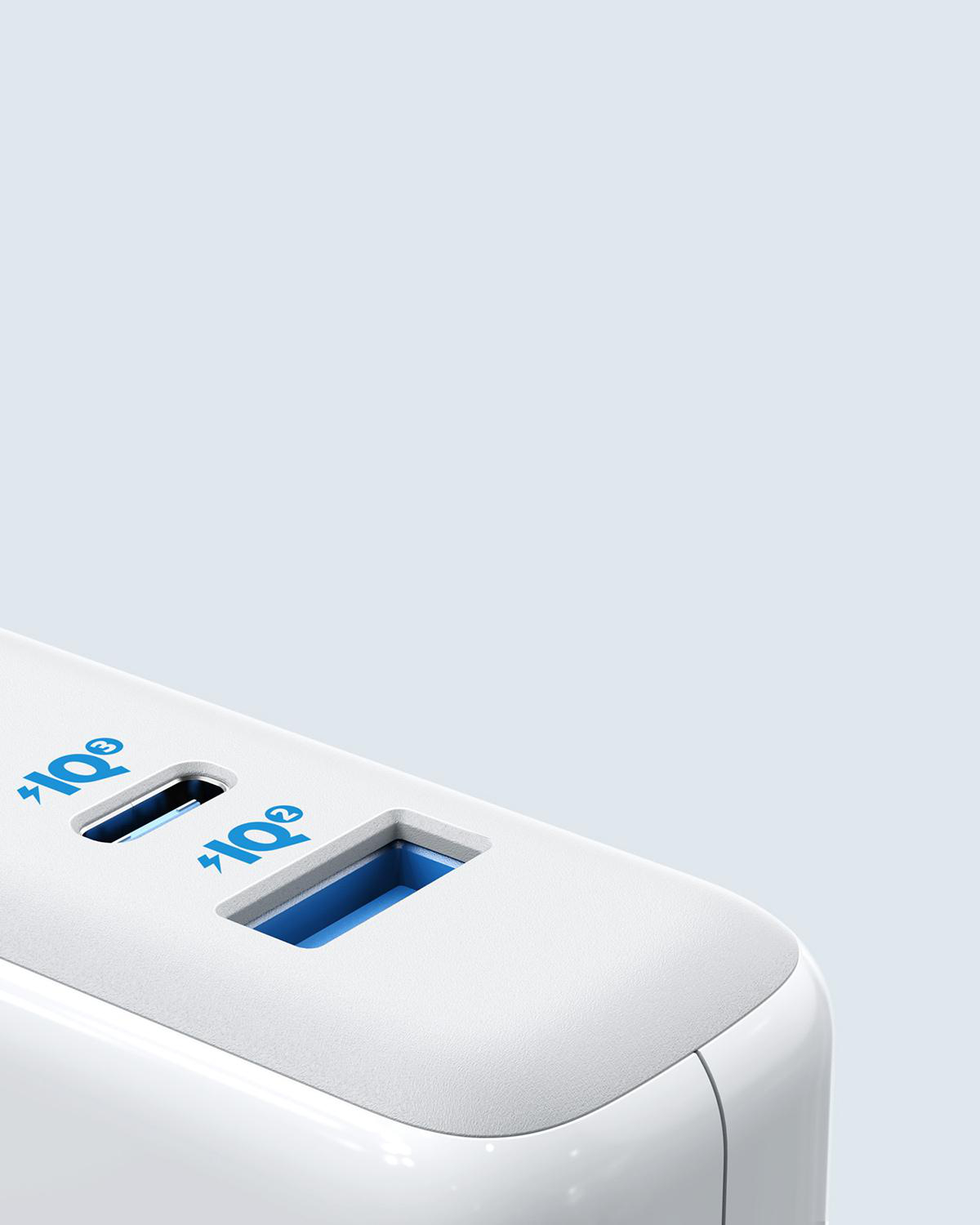ANKER PowerPort Atom III Ladegerät Universal, 5 - 20 Volt 60 Watt, Weiß