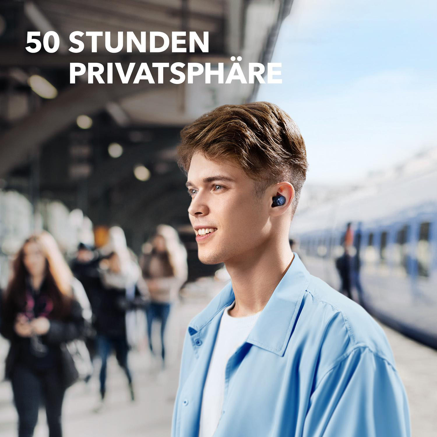SOUNDCORE BY ANKER Soundcore Space A40 mit Mikrofon True Wireless, In-ear Kopfhörer Bluetooth Blue