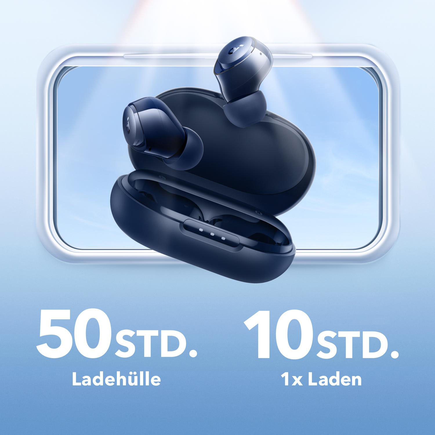 SOUNDCORE BY ANKER Soundcore Space A40 mit Mikrofon True Wireless, In-ear Kopfhörer Bluetooth Blue