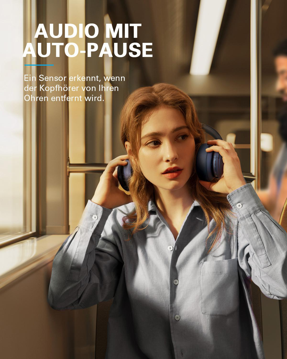 SOUNDCORE BY ANKER Soundcore Life Q35, Over-ear Kopfhörer Bluetooth Blau