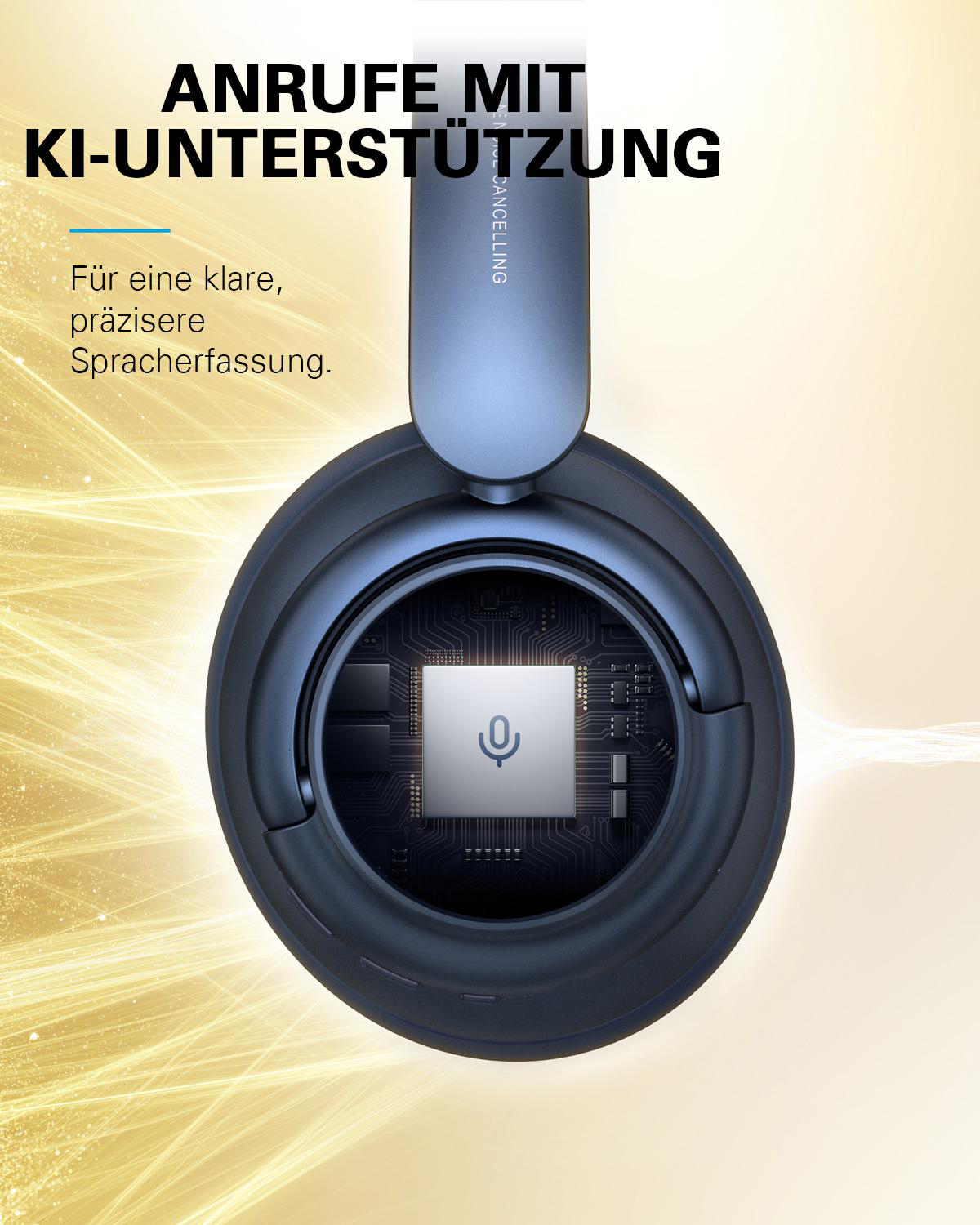 SOUNDCORE BY ANKER Soundcore Life Q35, Over-ear Kopfhörer Bluetooth Blau