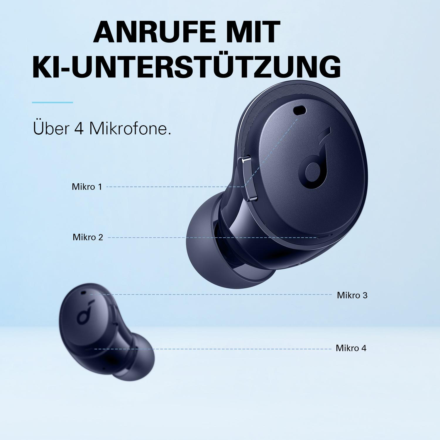 SOUNDCORE BY ANKER Soundcore Life Dot 3I, In-ear Kopfhörer Bluetooth Blau