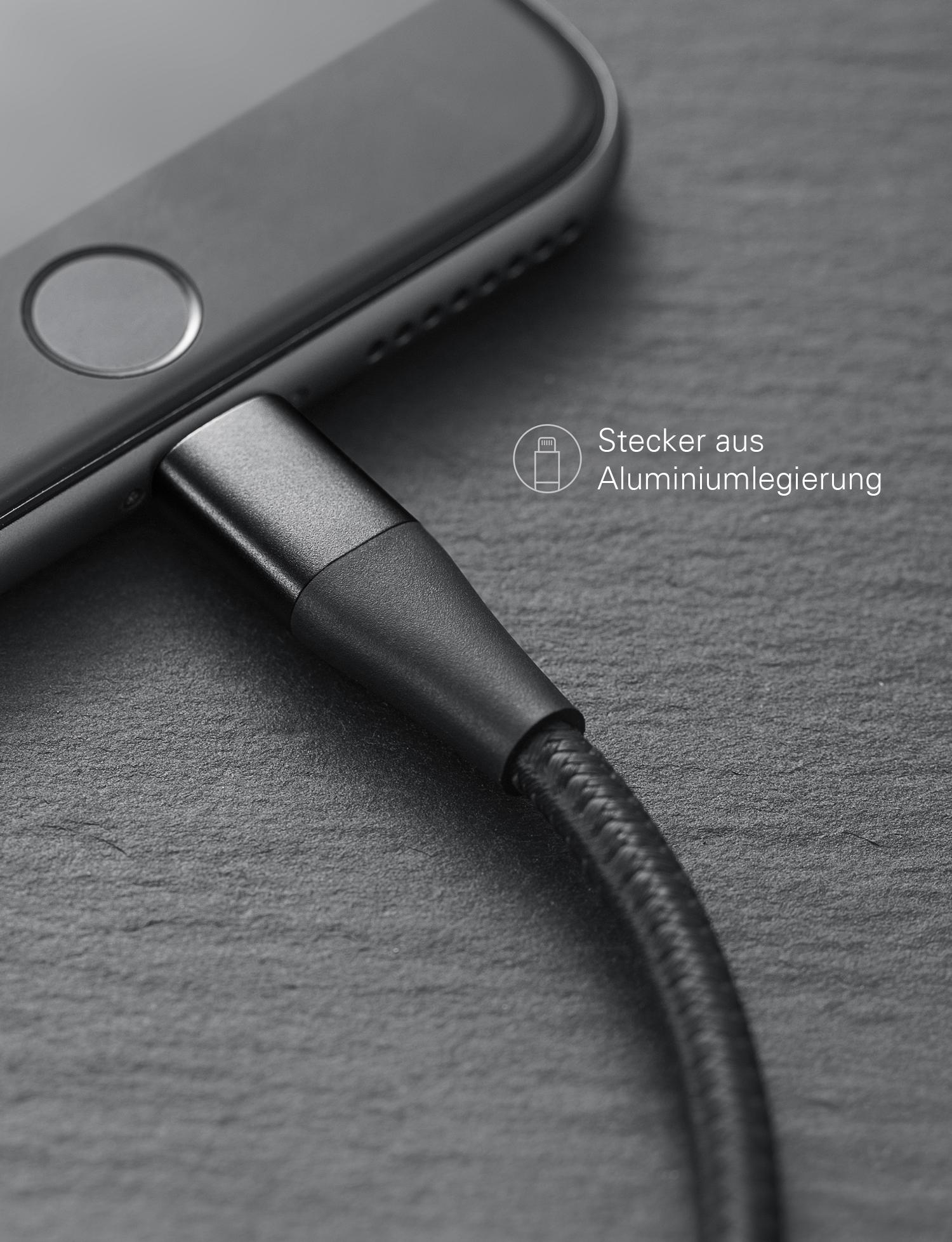 ANKER Powerline+ II, Lightning-Kabel, 0,9 m, Schwarz