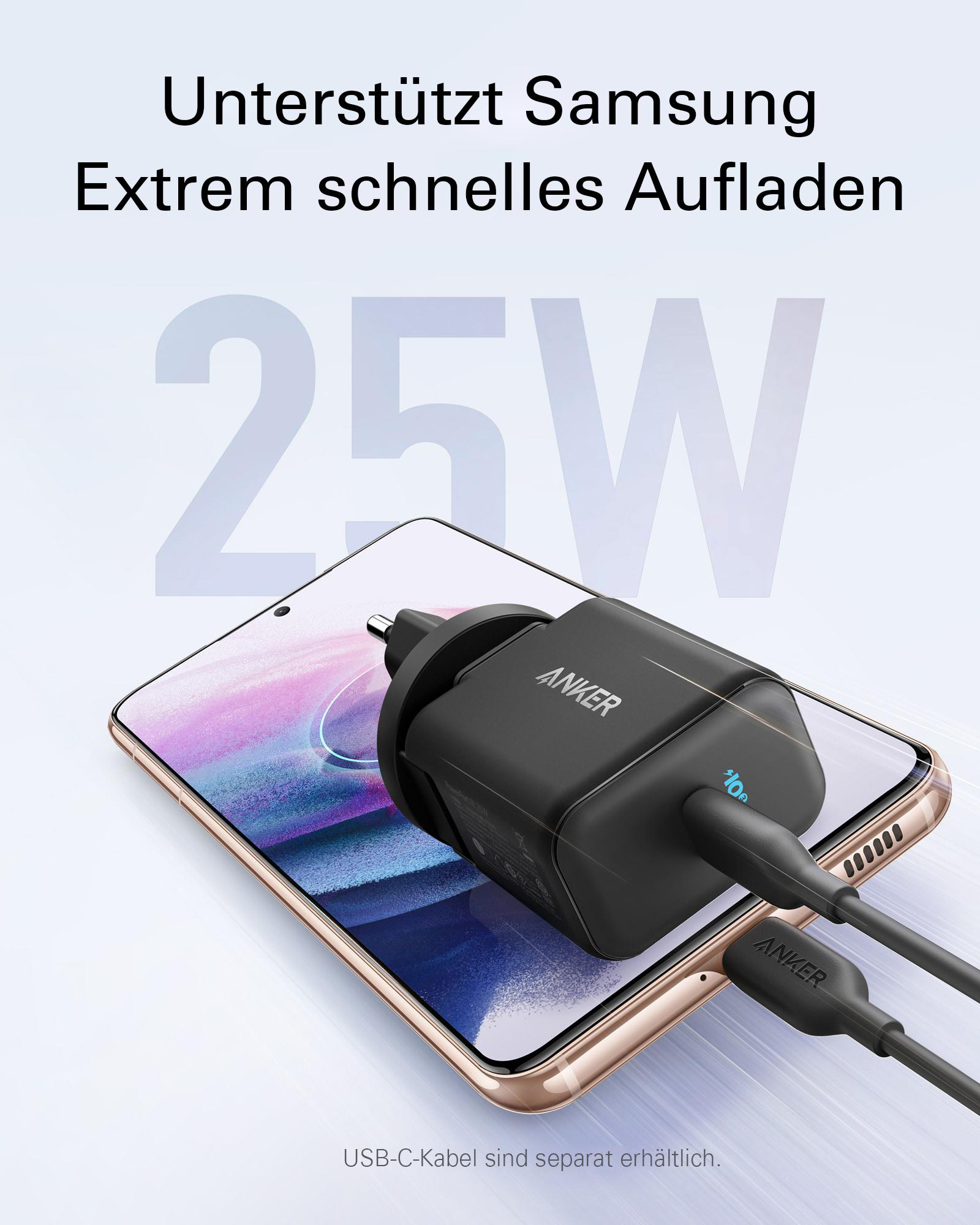 ANKER PowerPort III USB-C Netzteil Universal 25 Watt, Schwarz