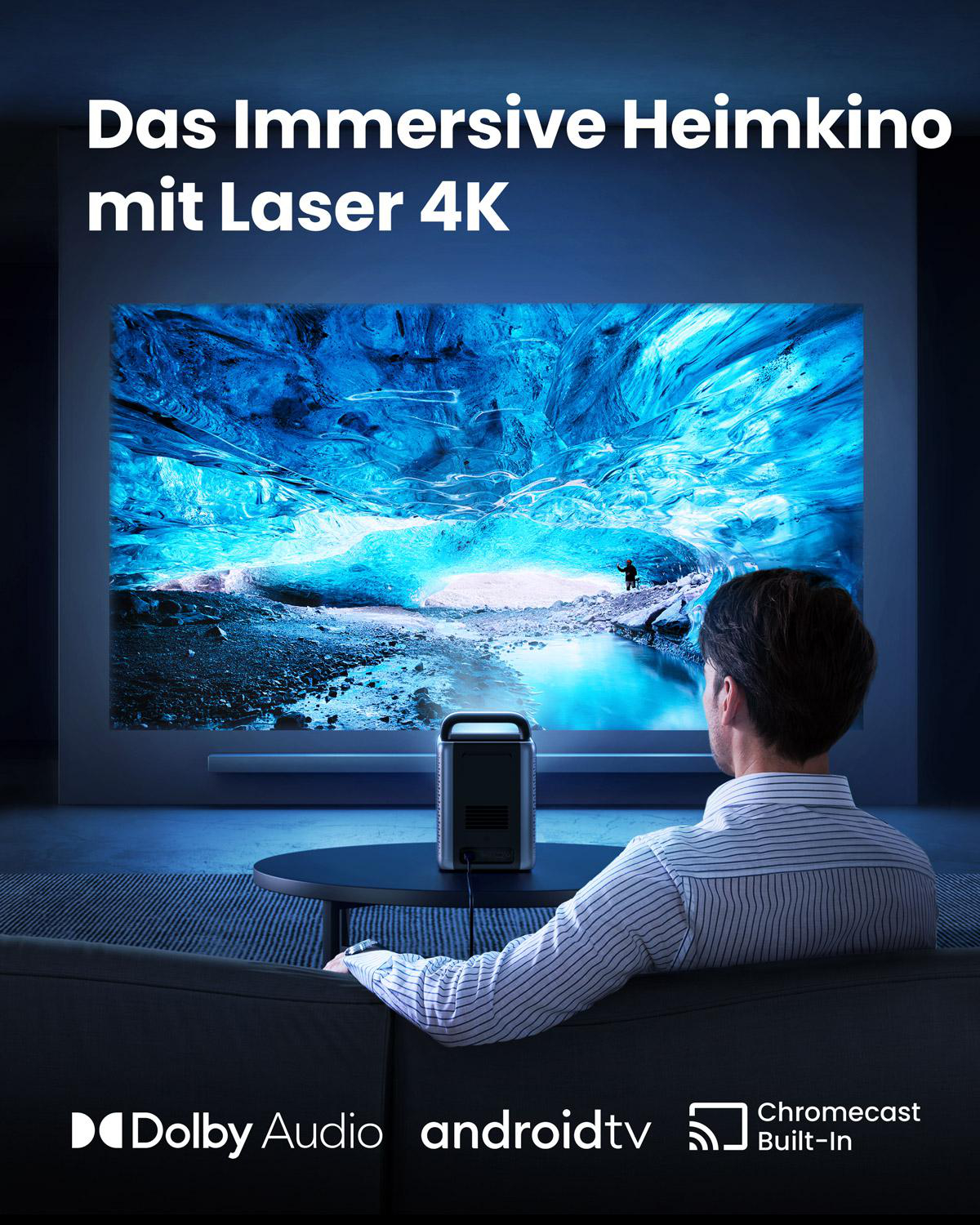ANKER Nebula Cosmos Beamer(UHD 4K, 900 Lumen, WLAN)