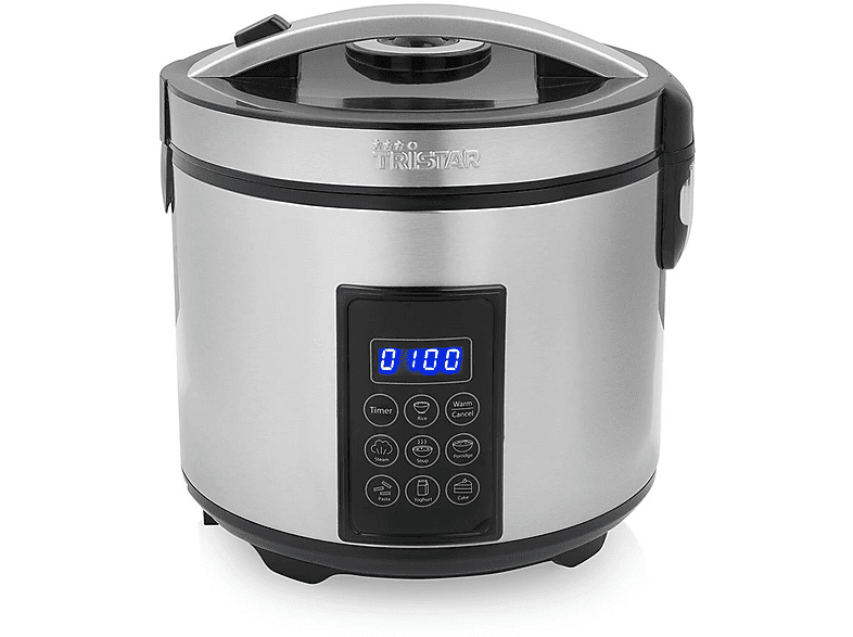 TriStar RK-6138 Digitaler Reis- und Dampfgarer Reiskocher (900 Watt, 2,2 l, Edelstahl) — Foto 5 von 5
