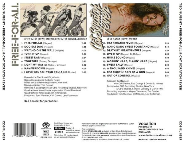 Ted Nugent - Free-For-All/Cat Scratch Fever  - (SACD Hybrid)