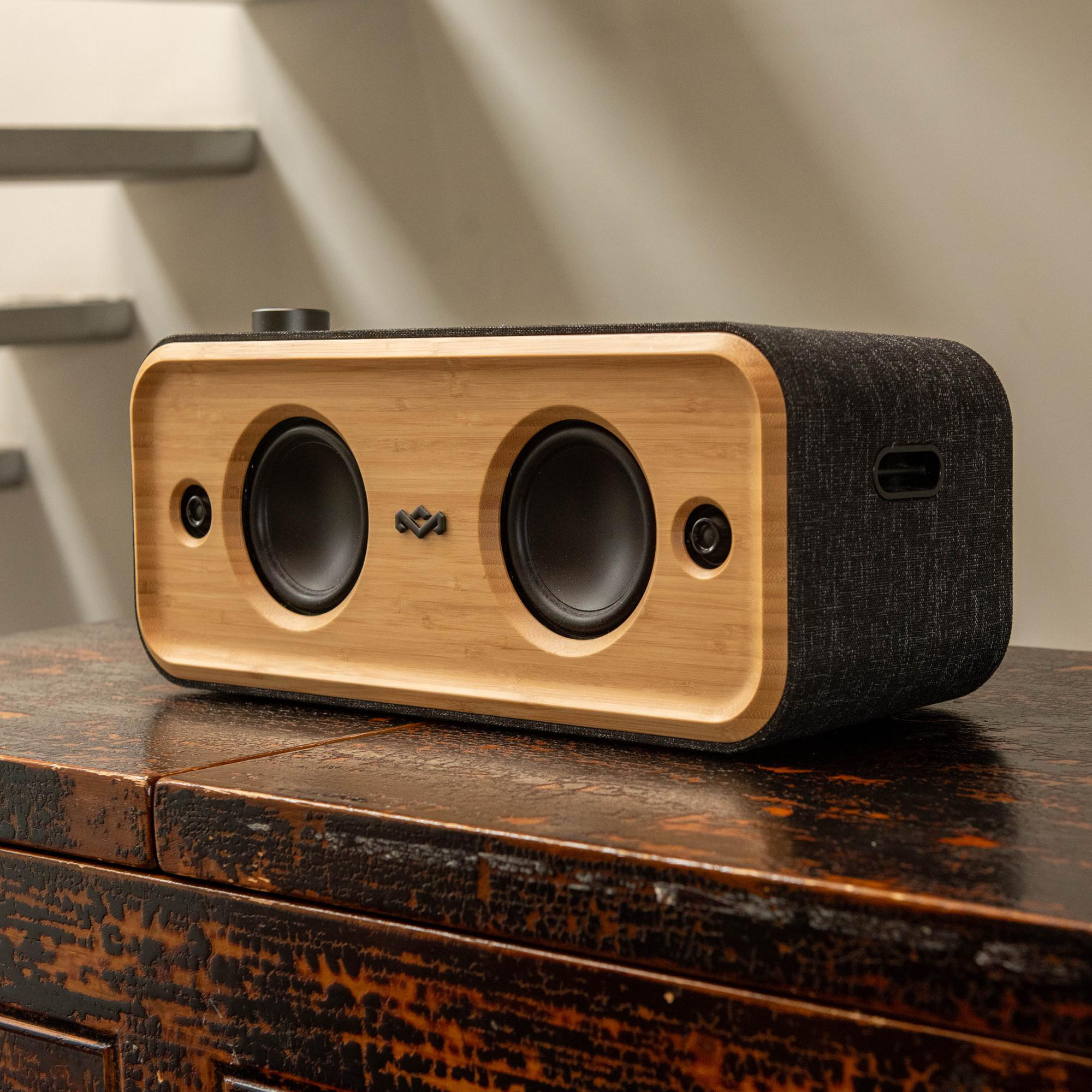 HOUSE OF MARLEY Get Together 2 XL Bluetooth-Lautsprecher, Holz/Schwarz