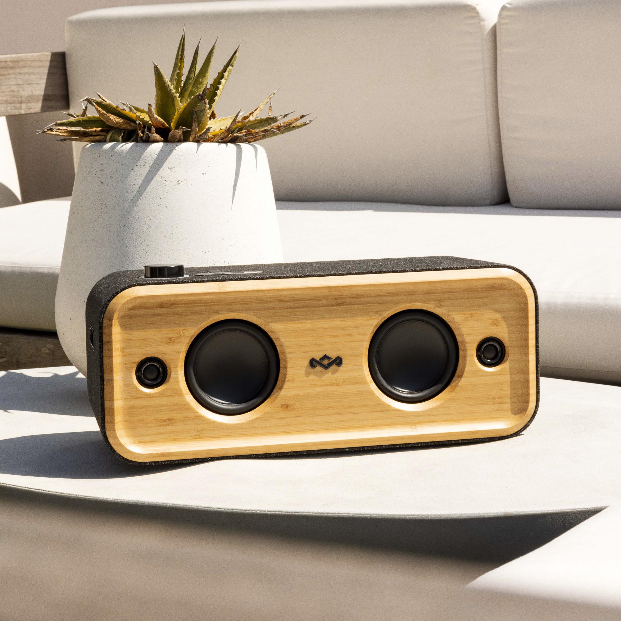 HOUSE OF MARLEY Get Together 2 XL Bluetooth-Lautsprecher, Holz/Schwarz