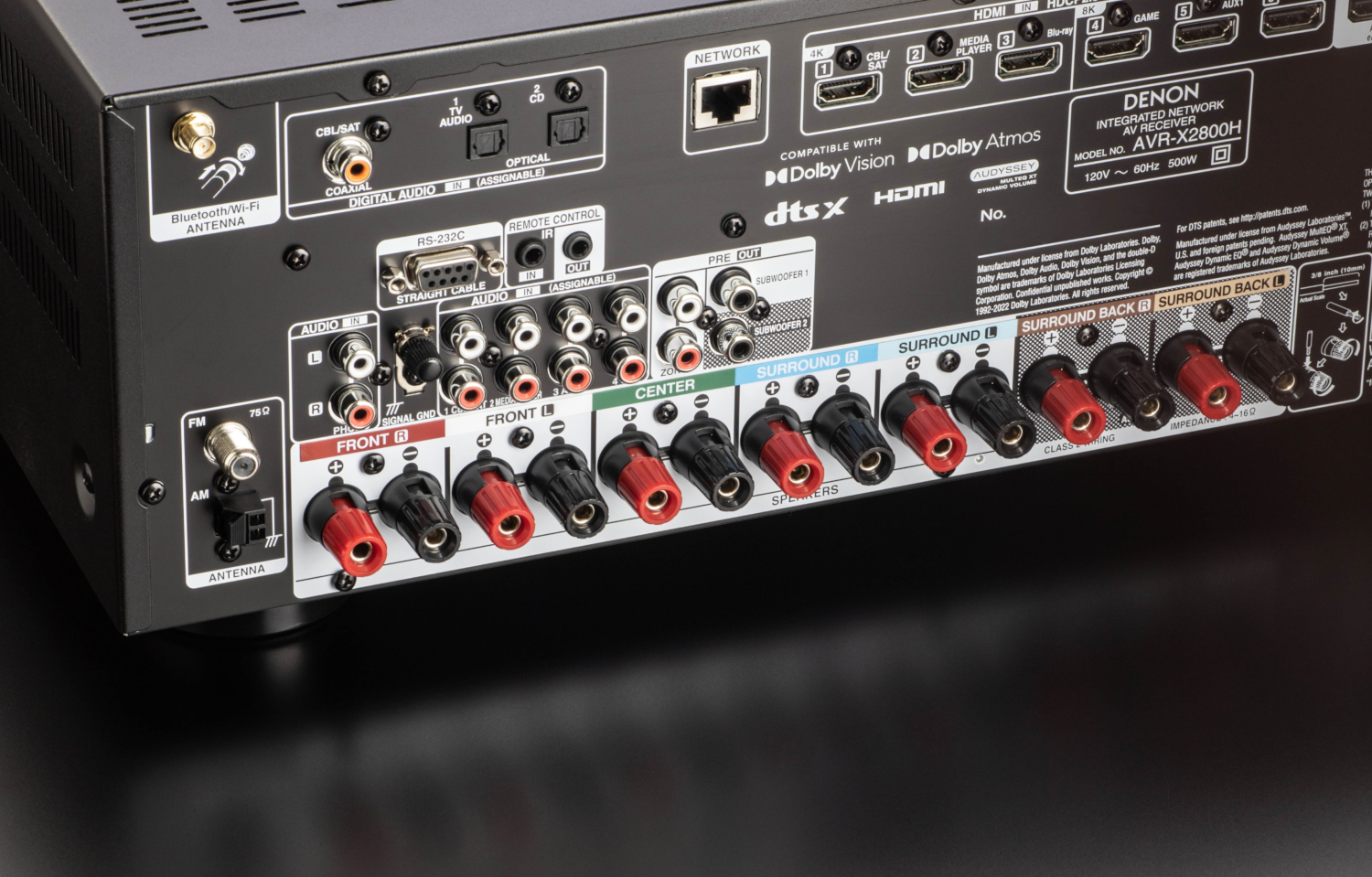 DENON Amplificateur home cinéma 7.2 canaux 8K (AVRX2800HDABBKE2)