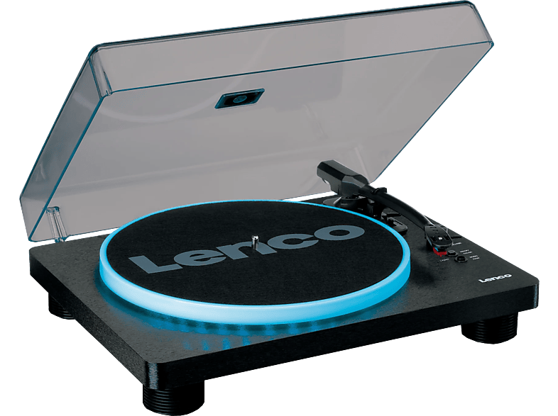 LENCO LS-50LEDBK Plattenspieler mit integrierten Lautsprechern,  USB-Recording, LED Beleuchtung, Schwarz online kaufen | MediaMarkt