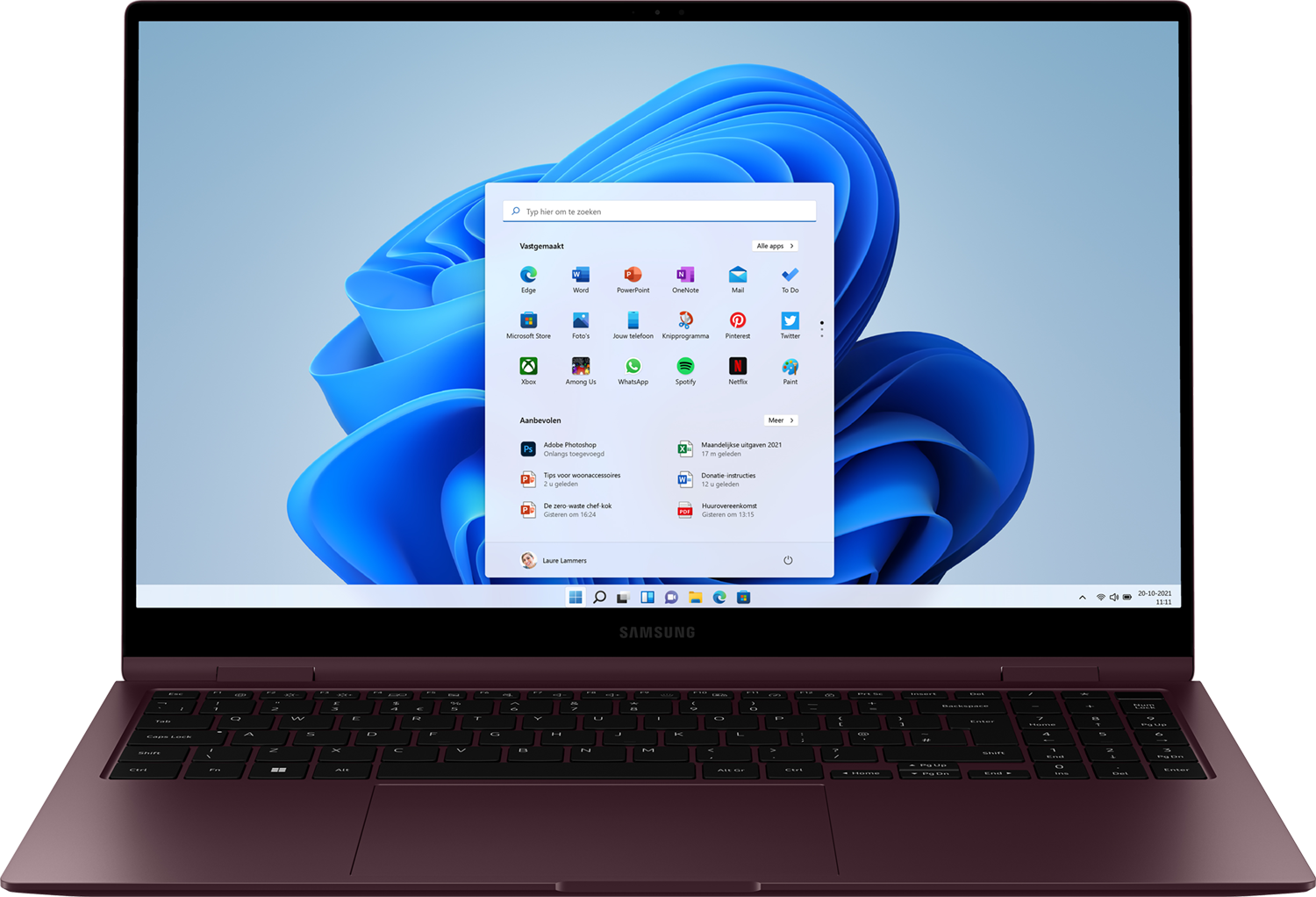 SAMSUNG Convertible Galaxy Book2 Pro 360 15" Intel Core i7-1260P Burgundy (NP950QED-KH1BE)