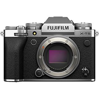 FUJIFILM X-T5 Systemkamera Gehäuse, 40.2MP, APS-C, 6.2K30p, 15B/s, OLED Sucher, 3 Zoll Touch LCD, Silber