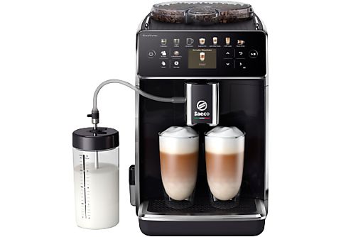 SAECO SM6580/00 Gran Aroma Kaffeevollautomat (Schwarz, aus Keramik, 15 bar, Milchschlauch)